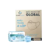 Khẩu Trang Y Tế 4 Lớp Global Mask Xanh